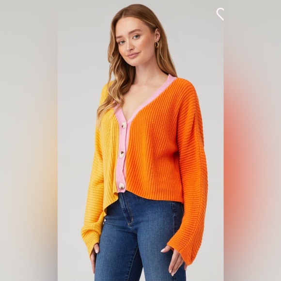 Line & Dot Women’s Catalina Colorblocked Cardigan Colorful Sweater Size XS - Picture 8 of 8